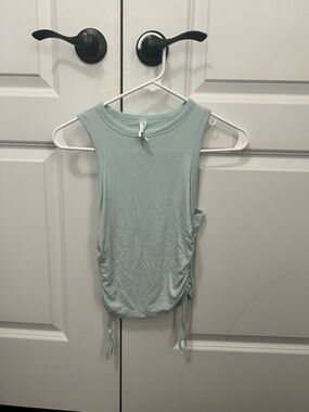 all in motion Light Mint Ruched Side Tank